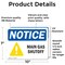 Signmission Main Gas Shutoff OSHA Notice Sign, Vinyl Decal, 10in W x 7in L, 2PK OS-2PACK-NS-D-710-L-15916 - alternate 2